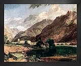 Materiale: MDF 1art1 Joseph William Turner Stampa d\'Arte e Cornice (MDF) - Bonneville, Savoy, Mont Blanc (50 x 40cm)