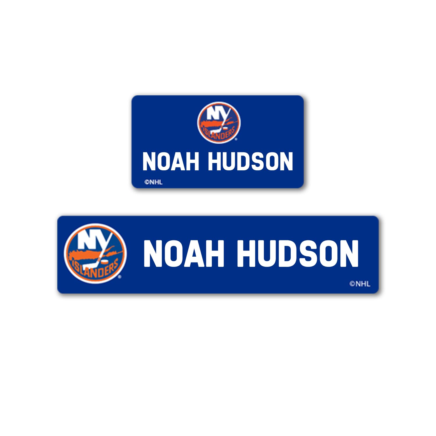 NHL Hockey Labels - Custom Peel and Stick, Waterproof Label - Great for Organization, Sports, School, Day Camp Labels - 155 Pack (New York Islanders)