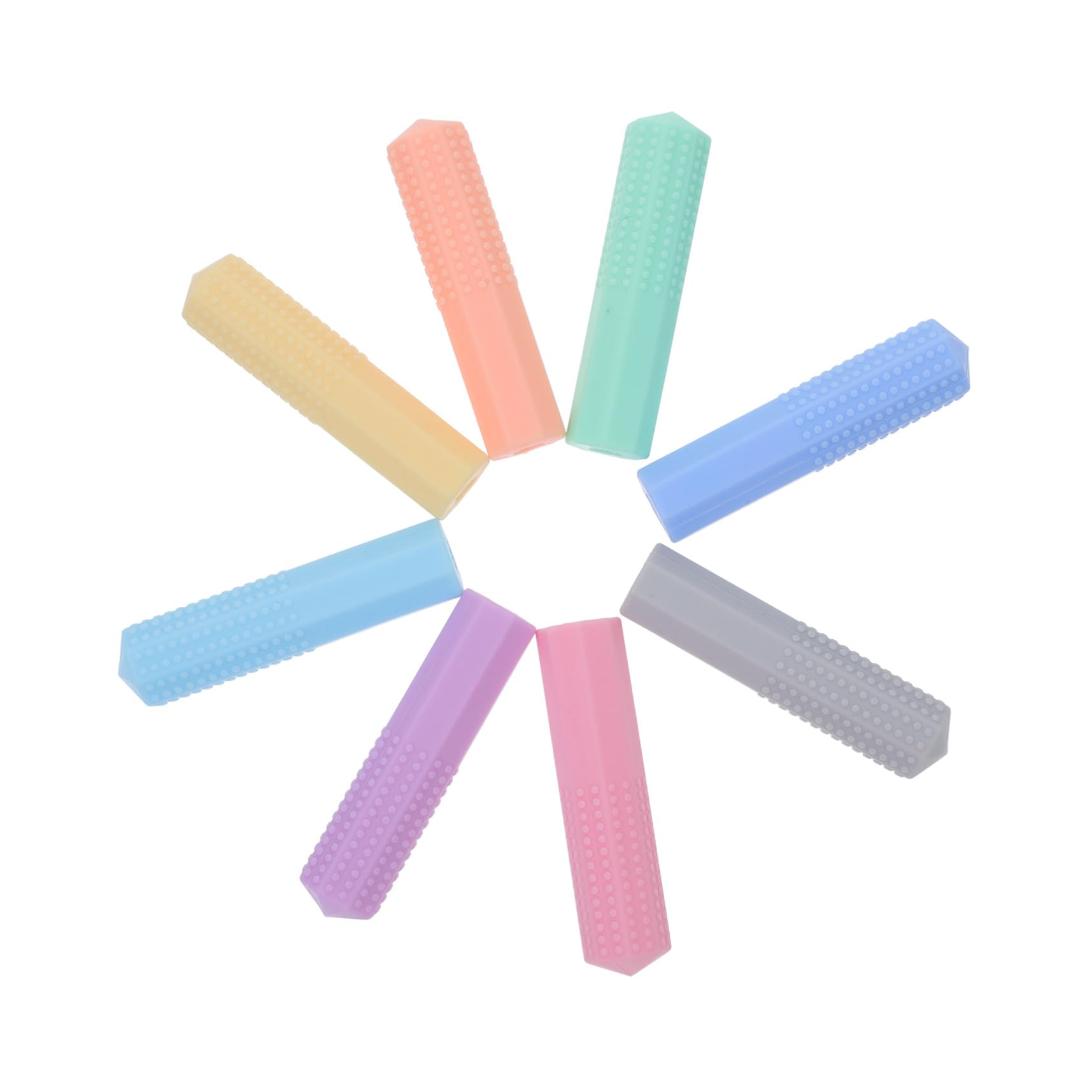 SHINEOFI 24 Pezzi Tappi per Matite in Silicone Masticabili Colorati per Supporto Sensoriale con Stimolazione Orale Adatti Matite e Penne per Studenti e Ambienti Educativi