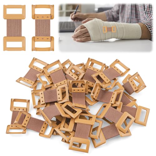 30 Pcs Brown Elastic Bandage Clips Reusable Bandage Clips with Stretch Metal Clasps Secure Fastening Clips for Fixing Various Bandages and Gauze Bandaging Supplies