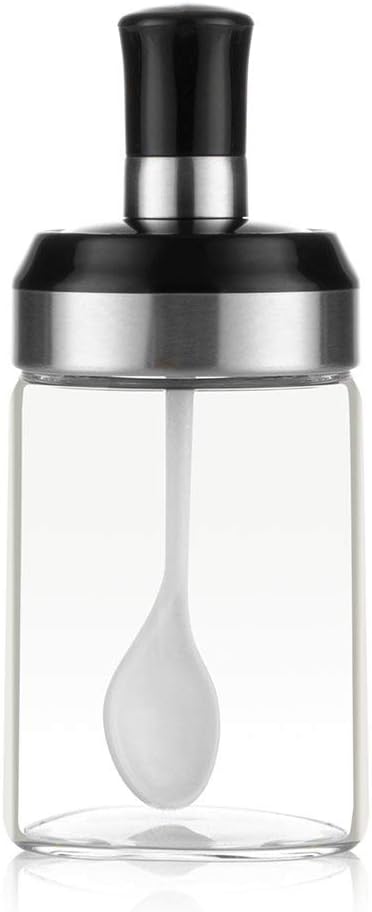 BOILING POINT Sauce Jar Sugar Container Glass Jar Combination Spoon