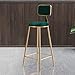 QenDsx Terciopelo Moderna Taburete Alto, Trona, Silla Moderna del café, Silla de Comedor, Hierro Forjado Taburete, Banco de la Cocina Cubierta (45cm / 65cm / 75cm) A+ (Color : Green, Size : 65cm)