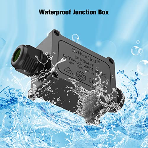 Junction Box Outdoor Waterproof Electrical Box, 2 Way Plug Line Plastic External Junction Box, M25 Waterproof Electrical Box, Electric Power Cord Boxes Suitable For Outdoor Lights, Landscape Lighting #TOP4