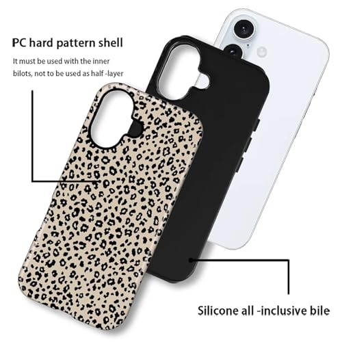 Coque iPhone 16 motif léopard antichoc avec double protection hybride - 4