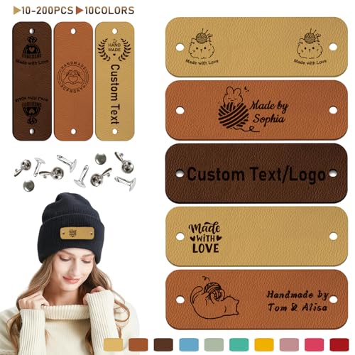 Custom Leather Tags for Crochet...