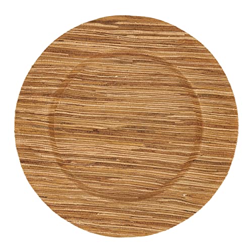 Platos decorativos redondos 13 pulg set 4 Beige natural miniatura 1