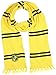 Harry Potter Hogwarts Houses Knit Hufflepuff Scarf & Pom Beanie Set (Hufflepuff)