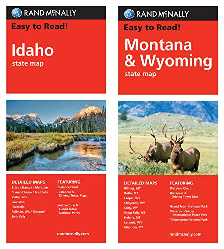 Rand McNally State Maps: Idaho and Montana/Wyoming (2 Maps)
