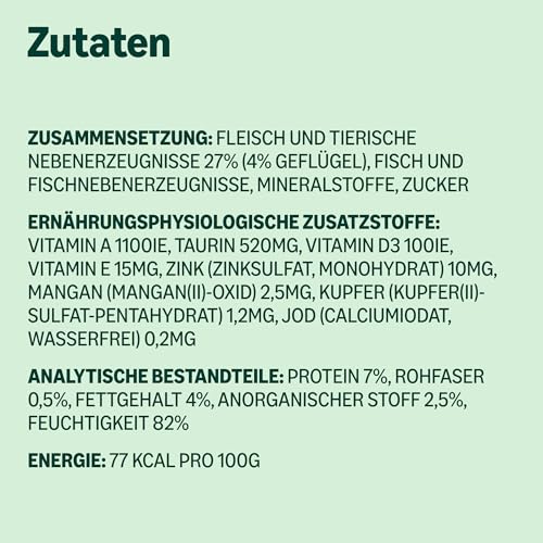 by Amazon Katzensfutter, nass, Dose, Stücke mit Geflügel in Sauce, 12 x 415 g