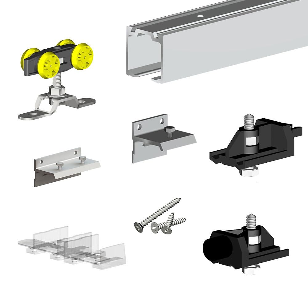 Système coulissant SLID'UP 160 pour 2 portes - 2 rails 1,​5 m - 60 kg