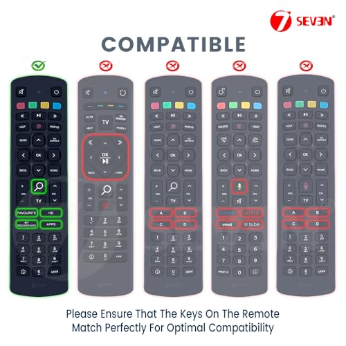 Image of 7SEVEN Compatible with Jio Remote for Fiber Set Top Box to Setup and Match Exactly Key by Key to Replicate Functions of The Existing Original Jio Remote Control (Jio Remote 2)
