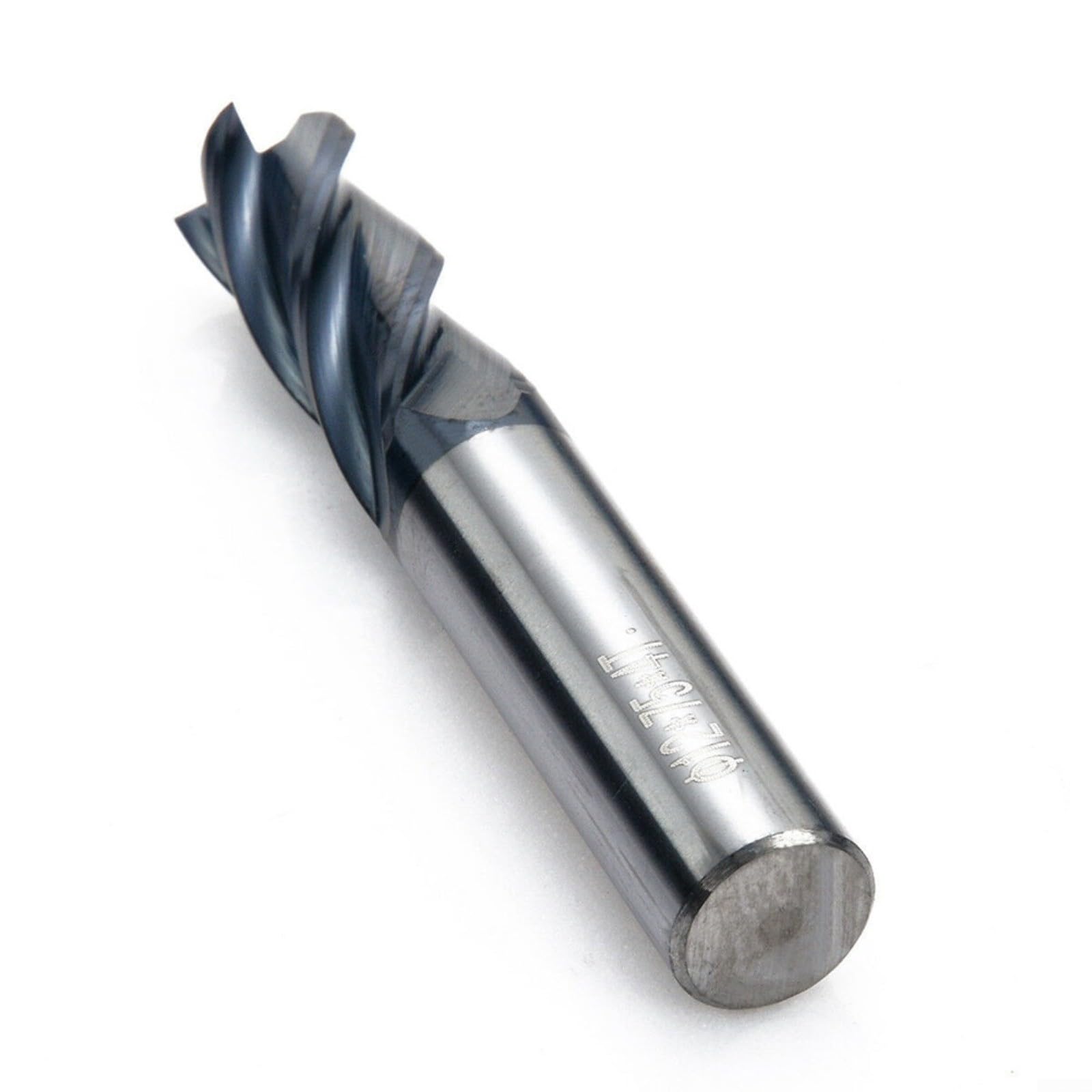 Fresa de vástago de carburo de 12 mm, 4 filos, HRC50, 75 mm, longitud total, revestimiento de nitruro, para fresado CNC de aleación de acero