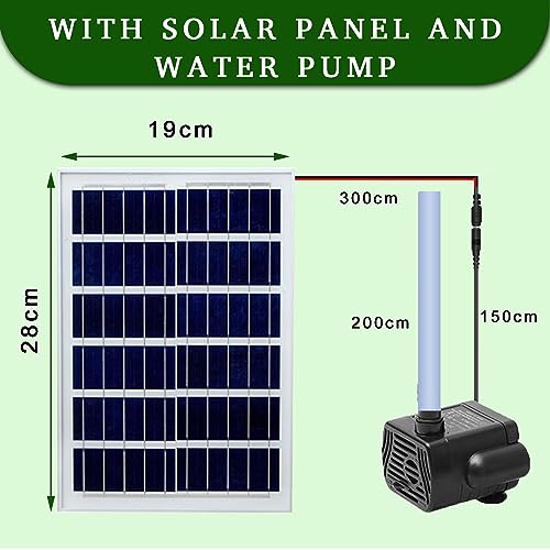 2-poziomowa fontanna ogrodowa, bambusowa pompka, system cyrkulacji wody, naturalny zestaw fontanny do użytku na zewnątrz, do fontanny solarnej dla relaksu