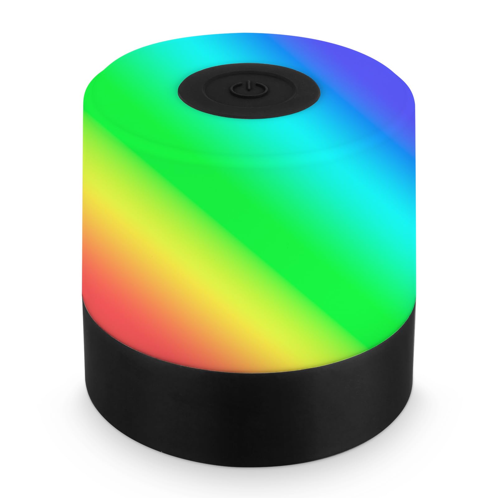 Briloner - Mini lampada da tavolo a LED senza fili, lampada da comodino touch, lampada da scrivania, lampada da tavolo per esterni e interni, USB-C, lampada da campeggio, 7x7 cm, nero