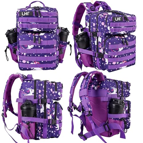 Image of LHI Tactical Military Backpack for Men and Women 25L /35L Army Assault Pack Bag Small Rucksack with Bottle Holder