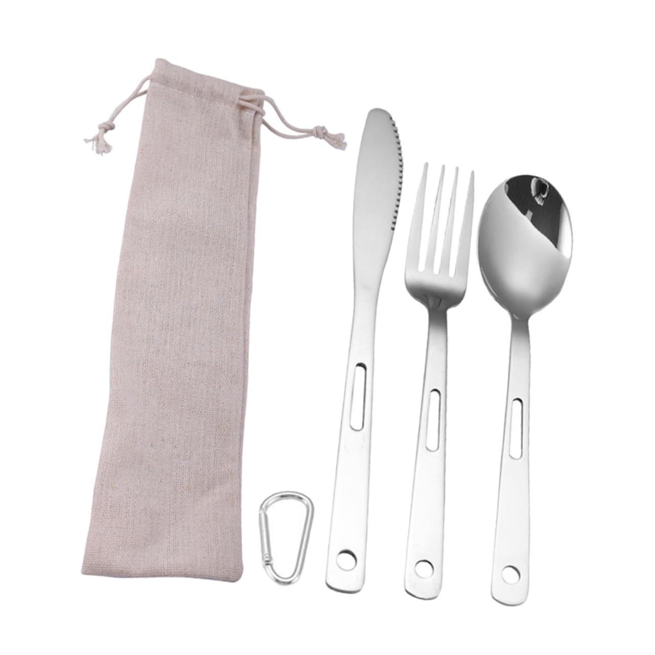 VANZACK Posate Da Campeggio in Acciaio Resistente Cucchiaio Coltello Forchetta Stoviglie Portatili Per Uso Esterno Picnic Resistente e Riutilizzabile