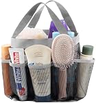 Lifewit Douche Mesh Caddy Freestanding sac de douche portable pour dortoir, salle de bain, salle d'entraînement, Voyage, rapide à sec douche organisateur avec 7 Pochettes de rangement pour produits de toilette essentiels, Gris