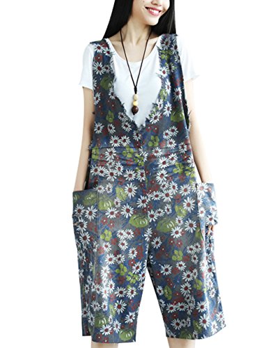 Monos big crotch Youlee mujer primavera verano monos estilo vendimia