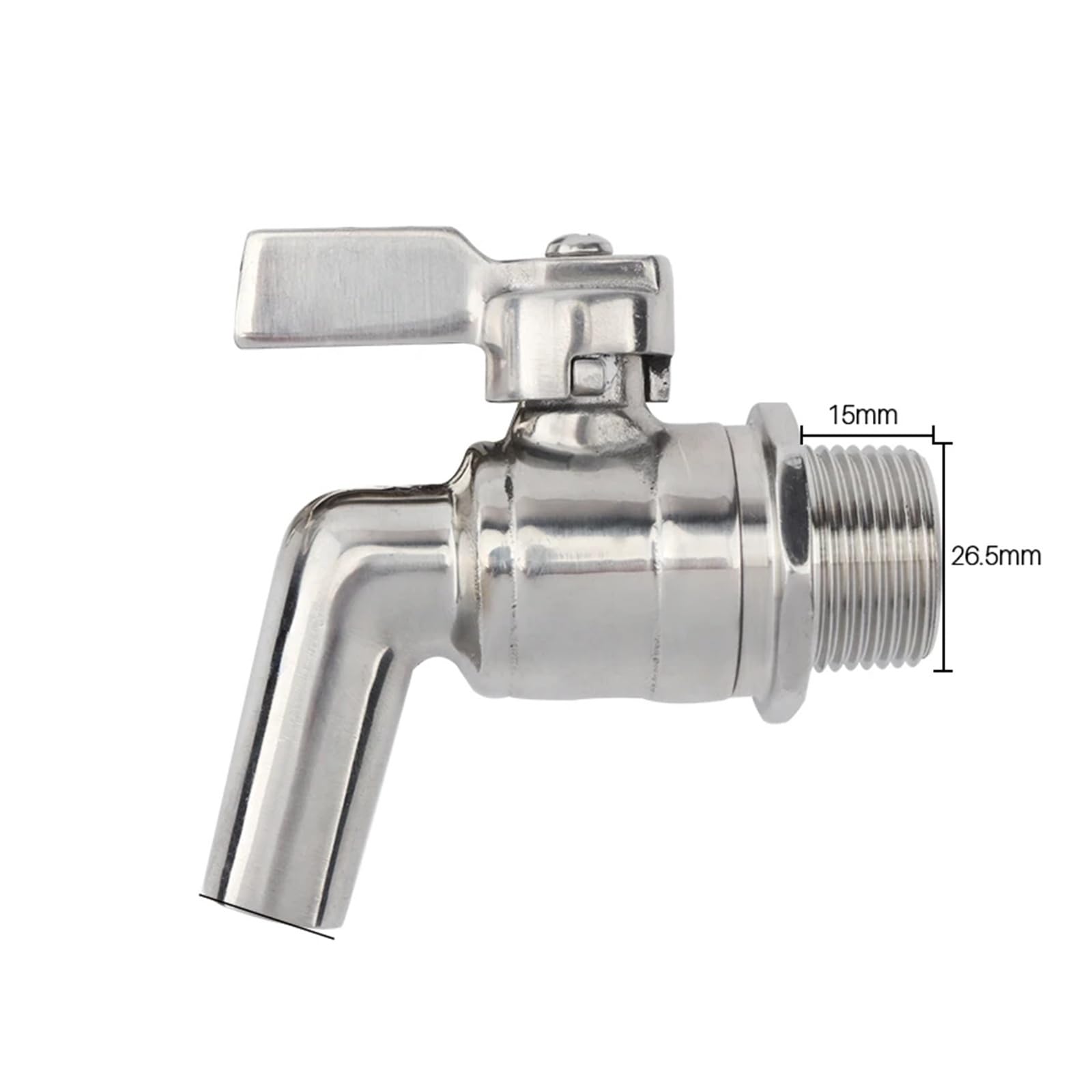 Domowe warzenie wina 3/4 Homebrew Drain Valve Working Pressure 200PSI Sanitary Faucet Drink Faucet Beer Wine Beverage Faucet Beer Keg Tap Akcesoria winiarskie