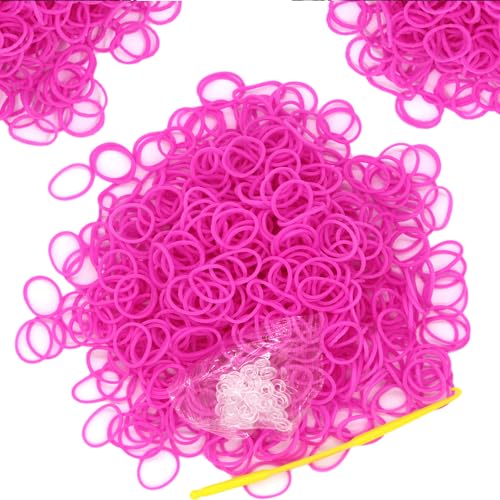 Élastiques en caoutchouc pour bracelets : kit de recharge rose pour après-midi créatif