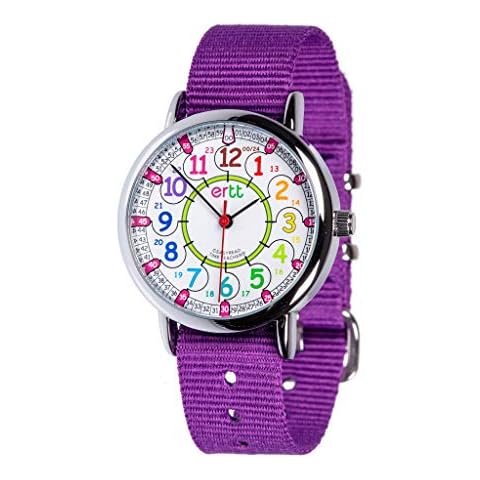 Reloj infantil EasyRead Time Teacher, colores arco iris/correa morada Cover