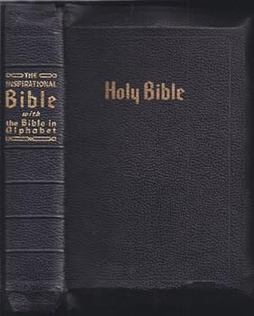 Hardcover The Inspirational Bible with the bible in Alphabet Black Leather Thumb Indexed DeLuxe Edition with Odd Facts and Statistics Book