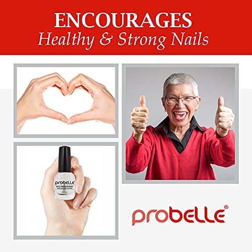 Probelle Nail Strengthener, Nail Strengthening Treatment, Nail Growth And Repair, Stops Peeling, Splits, Chips, Cracks, And Strengthens Nails (0.50 Ounces, 1) #TOP6