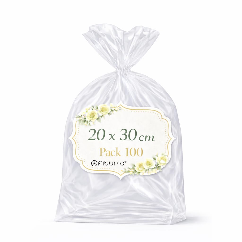 Ofituria Bolsas Celofán Transparente 10 x 15 cm, Bolsas Transparentes para Chuches y Regalos – Bolsas Plastico Transparente para Cumpleaños Infantiles, Galletas y Detalles, 1 Pack (100 Bolsas) — view 13