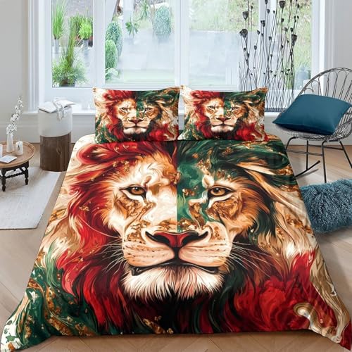 Housse de couette léopard hypoallergénique microfibre douce 200x200