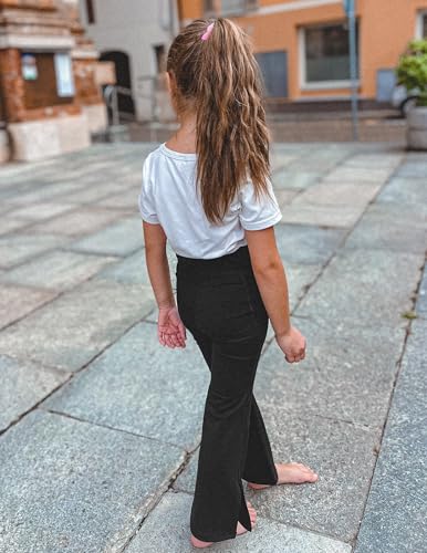 Zaclotre Calça legging feminina flare com bainha dividida cintura alta para ioga bootcut atlética in