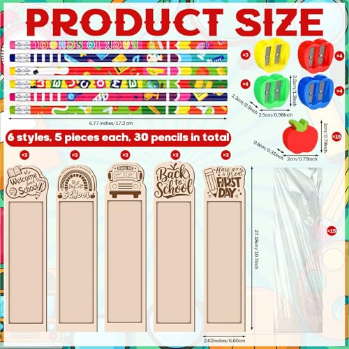 Set de 450 lápices de grafito multicolor para escuela miniatura 3
