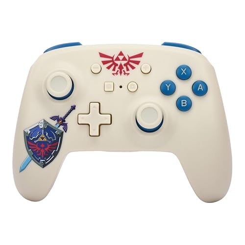 Controlador Inalámbrico PowerA para Nintendo Switch/Switch Lite/Modelo OLED - Leyenda de Zelda, Protector Jurado, Lágrimas del Reino, Alimentado por Pila AA (Pila Incluida), Oficialmente Licenciado por Nintendo