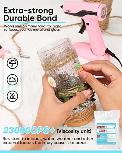 SHALL Mini Hot Glue Sticks, 0.27” Dia x 8” Long, 100-pack Clear Hot Melt Glue Gun Sticks for All-temp Mini Glue Guns, Multipurpose for Kids Adults DIY Art Craft Sealing Repairing Festival Decoration - Image 4