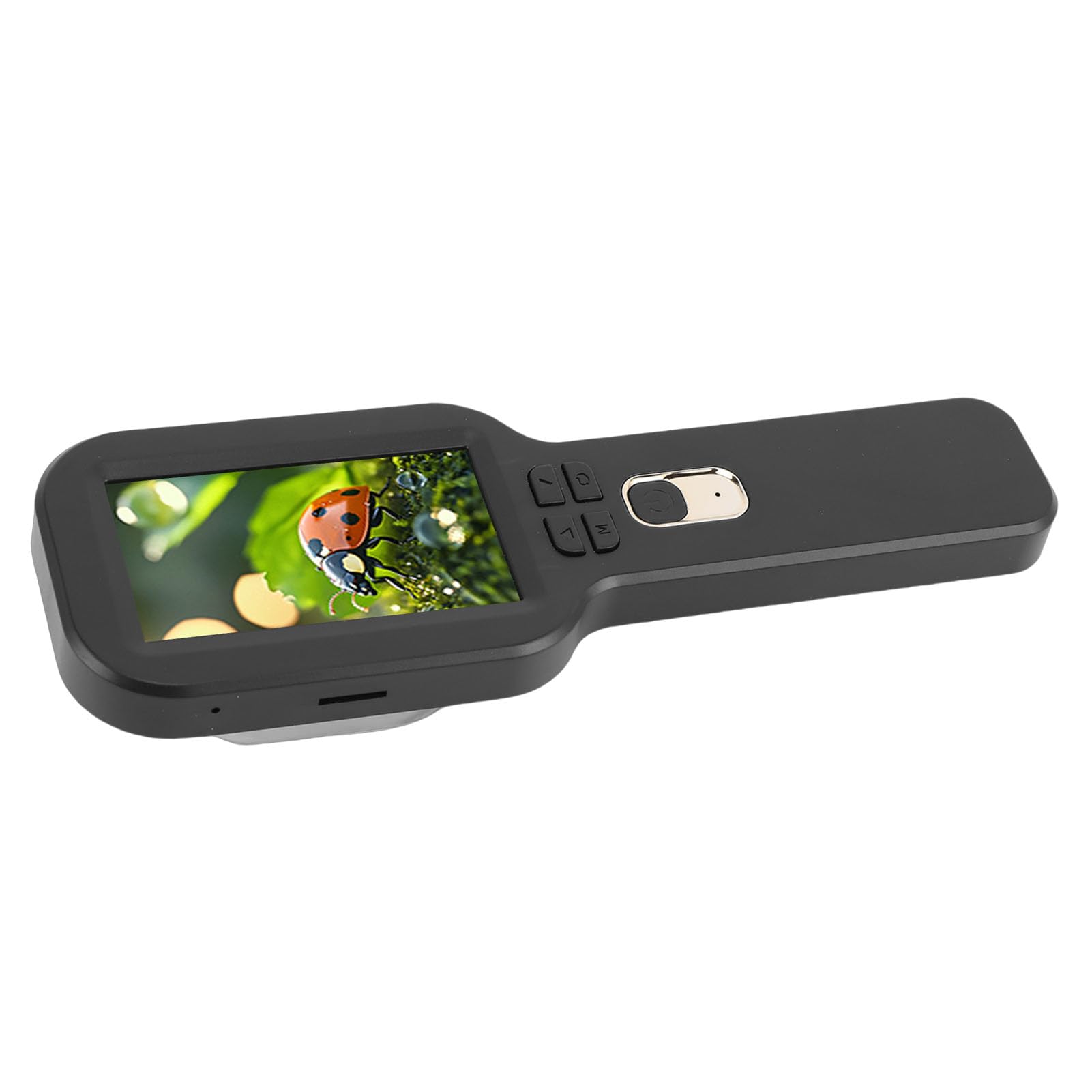 Zunate Lupa de Mano 5X-500X, Luz de Aumento Ajustable, Microscopio Digital Portátil para Exploración de la Naturaleza (Black)