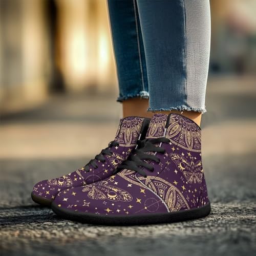 Image of Binienty Zero Drop Sole Barefoot Men's Women's PU Leather Flat Minimalist Barefoot Sneakers Athletic Shoes Waterproof