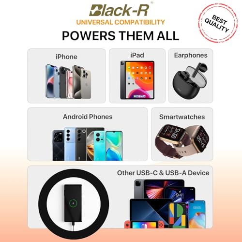 Image of Black-R 85W USB A Universal Charger Adapter, Multi Protocol - SuperVooc, QC, Warp, Dash, Dart, Turbo - All Protocol Supported | Charging Adapter