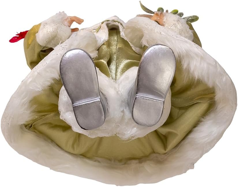 Kurt Adler 18" Kringles Mistletoe Kisses Santa Table piece