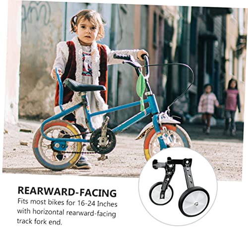 1 par de ruedas estabilizadoras para bicicleta, soporte antideslizante para ruedas de entrenamiento, resistente, fácil instalación para principiantes miniatura 3