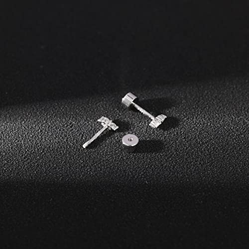 Aoedej 925 Sterling Silver Earrings For Girls Screw Back Earrings For S Flat Back Stud Earrings Women Earrings (Double Zircon) #TOP4