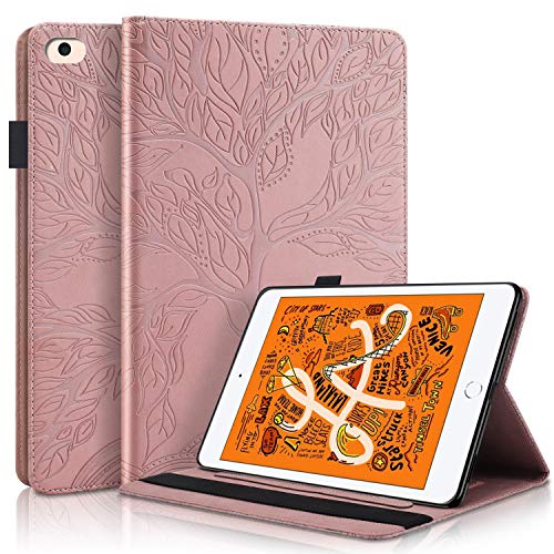 L&Btech Coque pour iPad Mini 6 /iPad Mini 5 Housse Étui de Protection Cuir PU Flip Portefeuille Cover iPad Mini 4/3/2/1 Case avec Fonction Sommeil/Réveil...