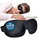 3D Sleep Mask Set - Eye Mask for Sleeping - Contoured Lightweight Foam - No Pressure on Eyes - Ideal for Airplane-Travel Carry Bag - Free Ear Plugs & Carry Pouch-Adjustable Strap Men Women Kids-Black