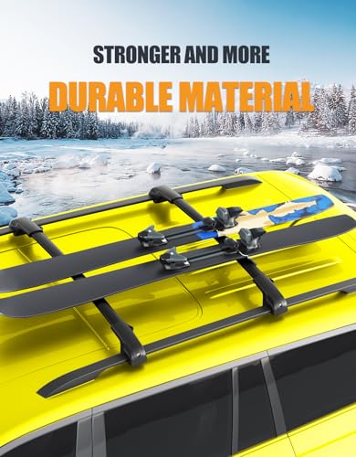Image of KINGGERI 300lbs Lockable Roof Rack Cross Bars Compatible with Kia EV9 2024-2026 GT-Line (Not for Wind & Land) with Raised Side Rails, Heavy Duty Aluminum Roof Rails Crossbars Luggage Accessories