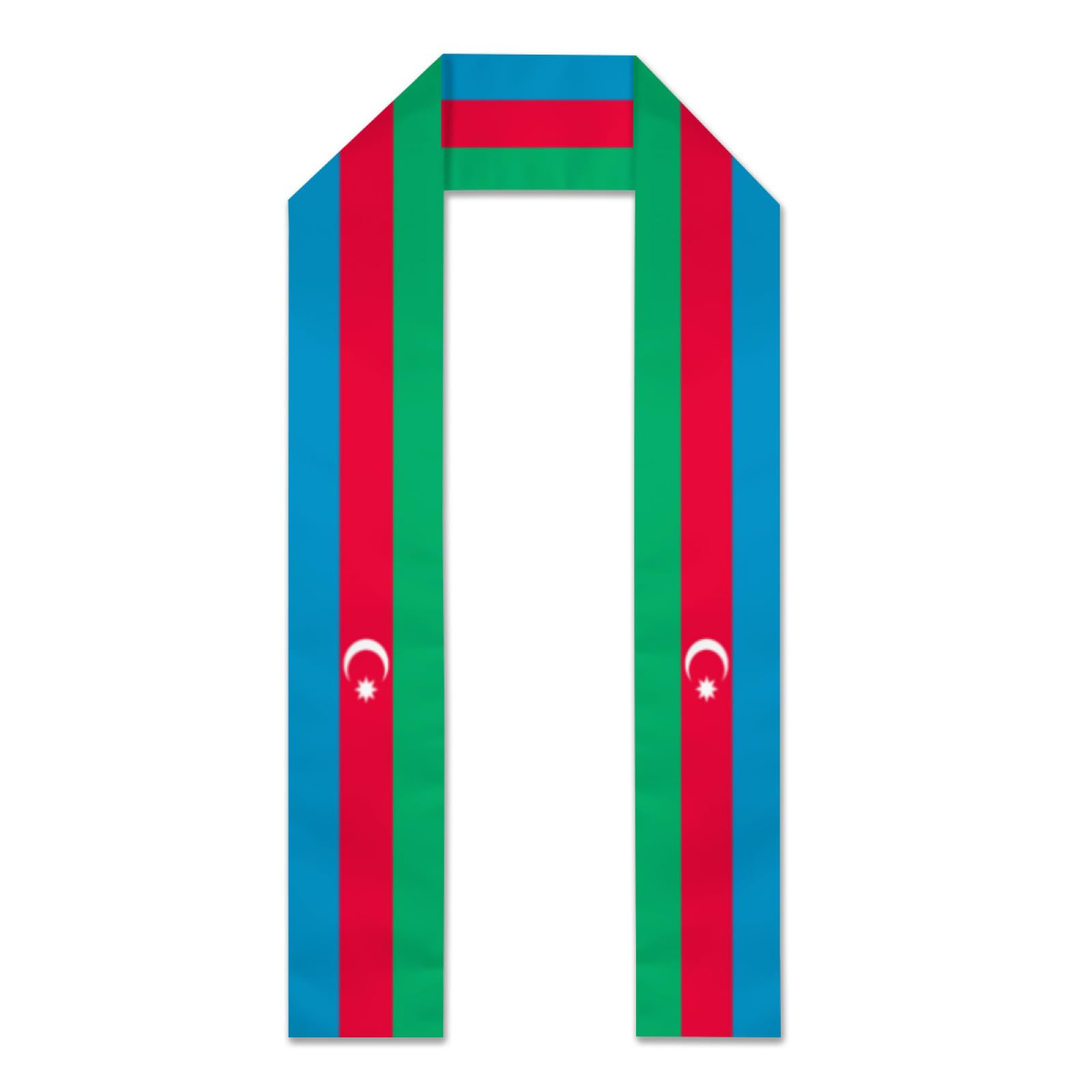Generic Vintage Azerbaijan Azerbaijani Flag Graduation Scarf Sash Stole Wrap Shawl 72 inches Length for International Study Pride Women Men Gift