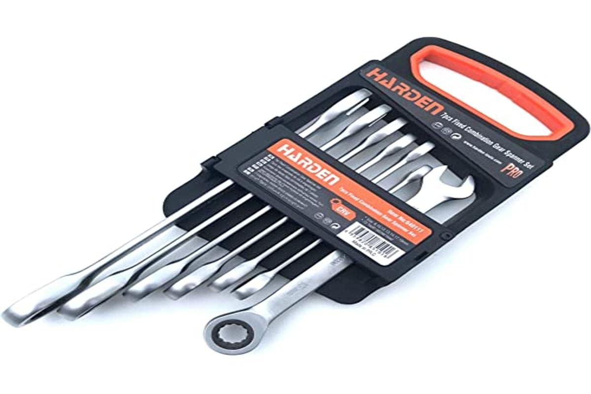 HARDEN Combination Ratchet Spanner Set 7 pcs, 72 Teeth Ratchet Gear (HAR 540117)