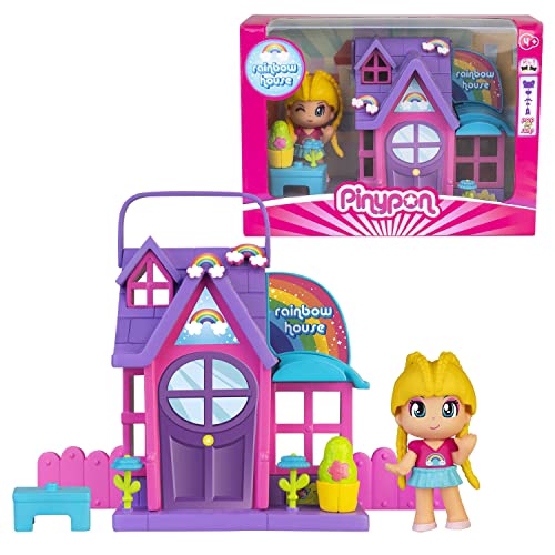 Pinypon, Maison, Modèle Arc-en-Ciel, 1 Figurine Exclusive et des Accessoires, Jouets pour Enfants à partir de 3 Ans, PNY262