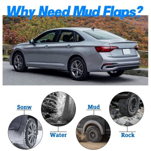 Image of BDFHYK Mud Flaps Splash Guards 4PCS Front & Rear Side Mud Guards Compatible with Volkswagen Jetta 2011-2014 6th gen