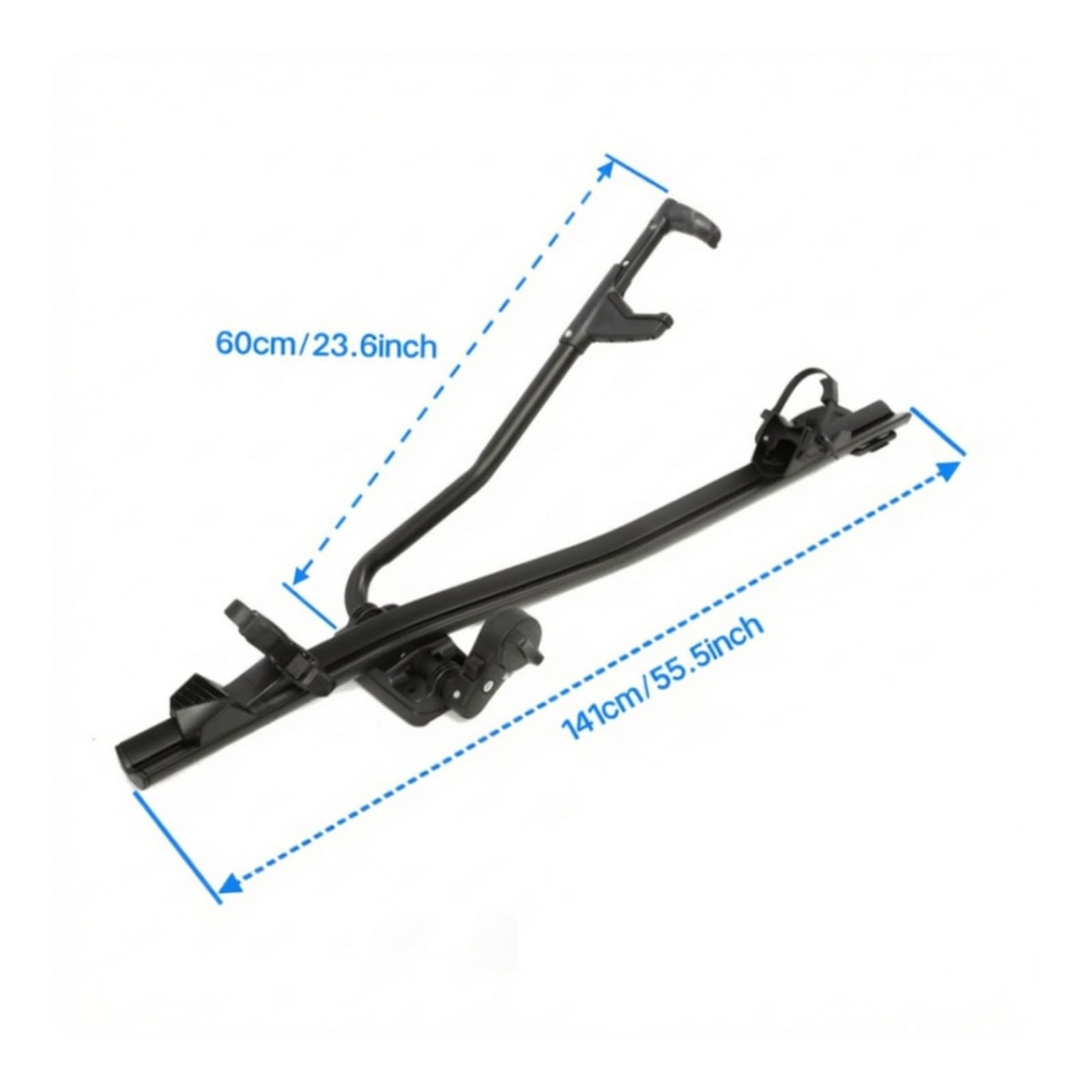 Porte-Vélo Toit Universel Réglable, Porte-Vélo Toit en Aluminium, Simple à Installer, pr déplacement, Voyageurs