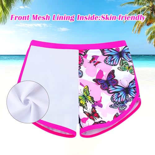 Image of TUONROAD Girls 2 Pieces Rash Guard Swimsuit Long Sleeve Tankini for 4-10 Years