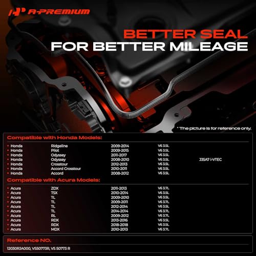A-Premium Engine Valve Cover Gasket Set, for Oil or Gas Leak Repair - Image 3
