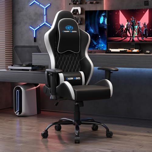 CharmWaveS Big & Tall Gaming Chair – Ergonomic High Back Gamer Chair with Adjustable Arms, Reclining Backrest & Lumbar Support – Comfortable PU Leather Chair for Adults, Office, PC Gaming — view 2